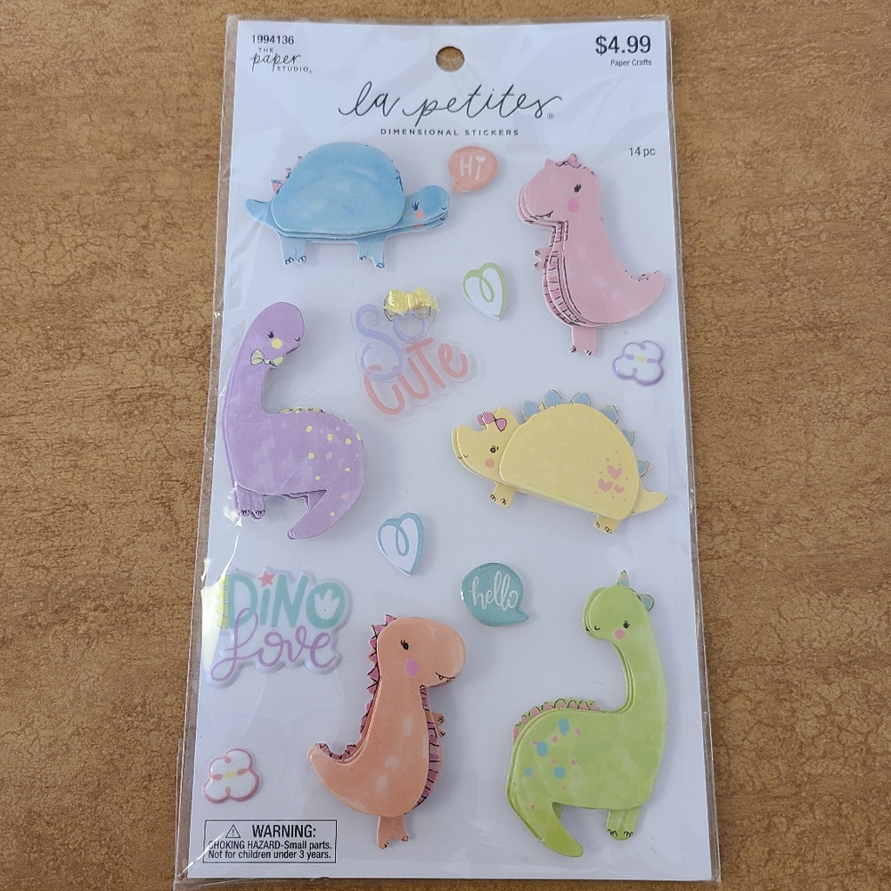 🆕️Paper Studio Baby Dinosaur Stickers